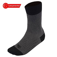 Meia Carbon Preta Reflex